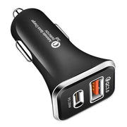 PD car charger TYPE-C fast charging car charging head CE certified 18W charger QC3.0