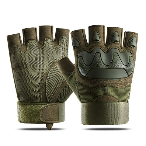 Tactical half-finger gloves men's soft shell protective microfiber special forces military fans sports cycling outdoor