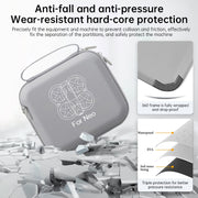 Protective grey hard case for DJI Neo. Two-way zipper, compact, for travel & protection. (Case only)