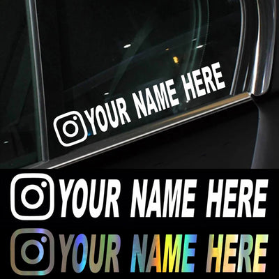 Custom username car stickers personalized Instagram motorcycle vinyl stickers