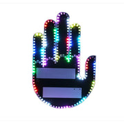 Funny Gift Gesture LED Car Middle Finger Back Window Car Sign LED Hand Novelty Car Interior Decoration Suspension In The Car