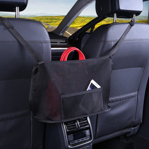 Car Net Pocket Handbag Holder Universal Multifunction Car Organizer Seat Gap Storage Mesh Pocket Interior Accessories