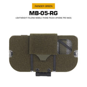 Tactical Phone Pouch, Molle, for Airsoft, Camping, Hunting. Foldable, for Phone & Map.