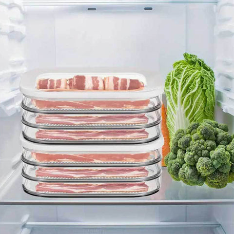 Fridge containers for deli meat and cold cuts, airtight with lids, 18.6oz, 24 pack, BPA-free.