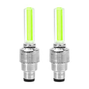 FORAUTO 2PCS Car Wheel LED Light Motocycle Bike Light Tire Valve Cap Decorative Lantern Tire Valve Cap Flash Spoke Neon Lamp