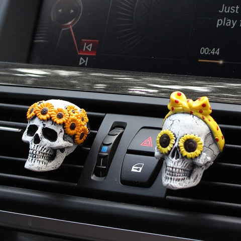 Ghost Head Set Aromatherapy Resin Plugin Car Aromatherapy Decoration