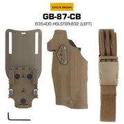 6354DO Left - handed Tactical Pistol Glock 17 Holster with X300U - A QLS Adapter, Leg Shroud, Drop, and MHA Leg Strap Kit