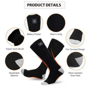 Winter Electric Heating Socks With Battery Box Rechargeable Anti-Cold Men Thermal Heated Foot Warmer Outdoor Camping Ski Sports