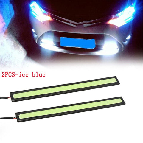 4/2Pcs 17CM Universal Car COB LED Strip Car Running Fog Lamp Driving Strip Light Waterproof 10-16V Flexible Led Strip Accessorie