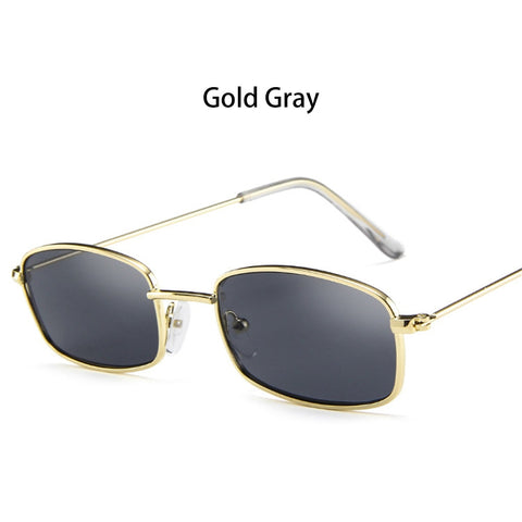 Candy Colors Metal Frame Rectangle Sunglasses Small Retro Shades UV400 Sun Glasses for Men Women Driving Eyewear Summer Goggles