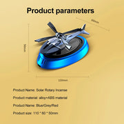 Solar Rotating Helicopter Aromatherapy Car Ornaments Car Air Freshener Alloy + ABS Wooden Aromatherapy Machine