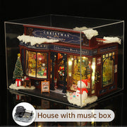 DIY Wooden Merry Christmas Wonderland Dollhouses Miniature Kits With LED Light Home Decoration For Adult Xmas Handmade Gifts