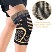 Sports knee pads moisture wicking deodorizing copper ion knee pads basketball hiking running copper fiber knee pads