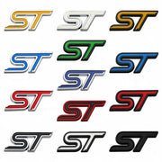 3D metal car stickers, ST badges, badges, decals, Ford Focus 2, 3, Mondeo, FI.C. Kuga, Mk1, Mk2, Mk3, Mk7 front grille decoratio