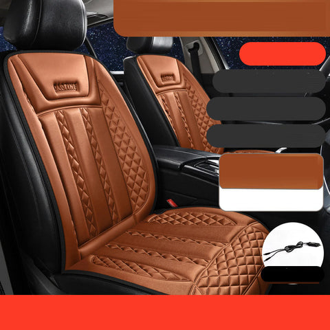 Car heated seat cushion winter single seat car electric heating modified plush seat cushion 12V24V warm