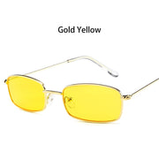 Candy Colors Metal Frame Rectangle Sunglasses Small Retro Shades UV400 Sun Glasses for Men Women Driving Eyewear Summer Goggles