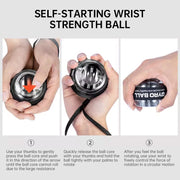 Auto-Counter Gyro Ball, a wrist exerciser with LED. Also named Wrist Power Gyro Ball, it builds arm strength for workouts.