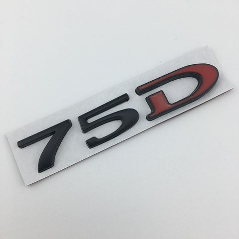 Suitable for Tesla MODEL3 S X Y 75D 85D 90D 100D displacement tail label metal car sticker