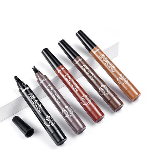 Long Lasting 5 Colors Sketch Liquid Eye Brow Pencil Waterproof Microblading Tattoo Fork Tip Eyebrow Pencil