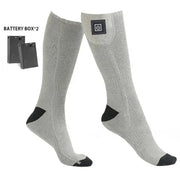 Winter Electric Heating Socks With Battery Box Rechargeable Anti-Cold Men Thermal Heated Foot Warmer Outdoor Camping Ski Sports