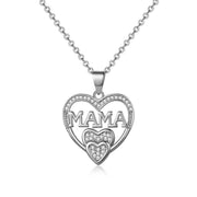 Temperamental simple women's love necklace MOM pendant Mother's Day gift