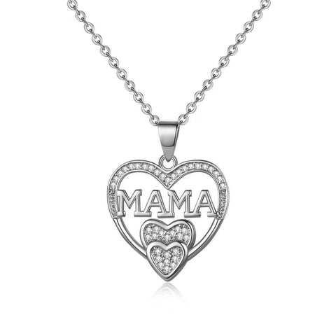 Temperamental simple women's love necklace MOM pendant Mother's Day gift