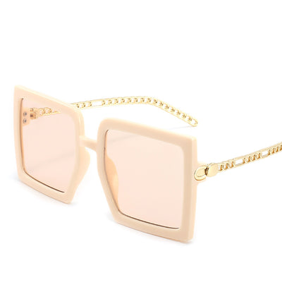 Fashion Glasses Net Red Same Style Sunglasses Metal Hollow Chain Trend Men And Women Sun Protection Sunglasses