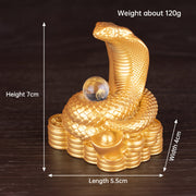 2025 Snake Year Resin Snake Decoration, Chinese Style Desktop Lucky Ornament