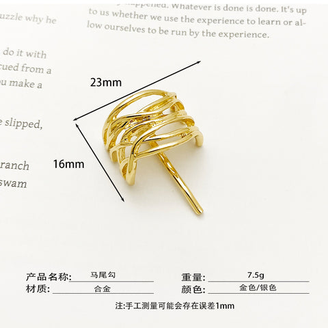 Japanese and Korean headdress accessories hairpins fashionable and simple small fresh ponytail hairpins for girls metal high-grade hair hooks and hair buckles