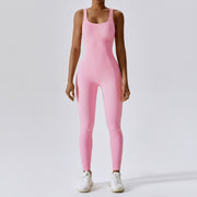 Spring seamless one-piece yoga suit for Europe and America, dance, abdominal tightening, slimming, sports, elastic and tight fitting jumpsuit