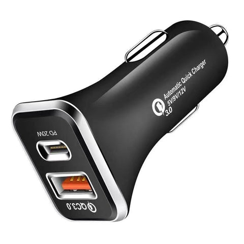 PD car charger TYPE-C fast charging car charging head CE certified 18W charger QC3.0