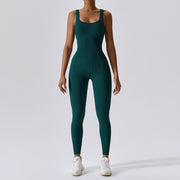 Spring seamless one-piece yoga suit for Europe and America, dance, abdominal tightening, slimming, sports, elastic and tight fitting jumpsuit