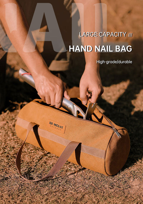 Outdoor Camping Accessories Storage Bag Tent Wind Rope Nail Tool Storage Bag Camping Portable Nail Bag Cylinder Bag