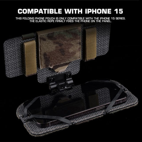 Tactical Phone Pouch, Molle, for Airsoft, Camping, Hunting. Foldable, for Phone & Map.