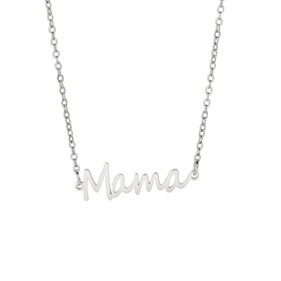 Cut titanium steel hollow Mama pendant 304 stainless steel necklace