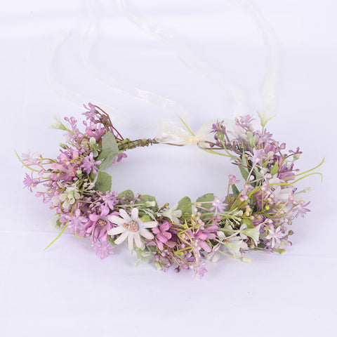 Forest women's floral wreath fresh little daisy princess sweet headband spring photo headband