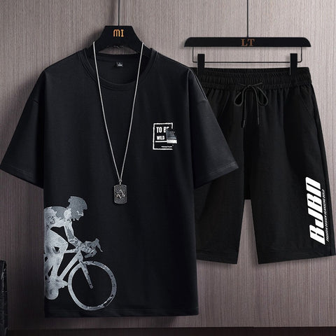 Men Shorts Sets Customized Men Summer Shirt Short Sets Beach short sleeve T-shirt and shorts suit