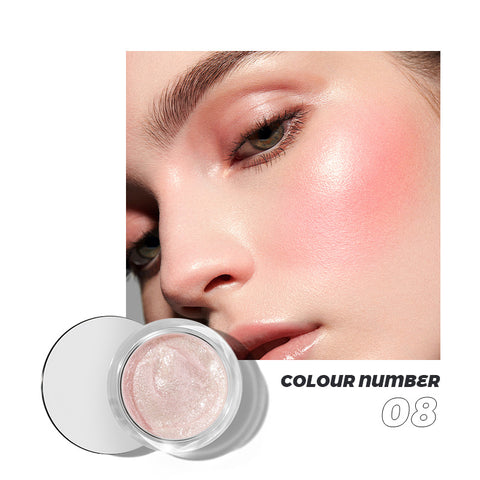 Pudaier 10-color liquid blush eyeshadow brightens lips and cheeks to contour naturally with fine glitter highlights