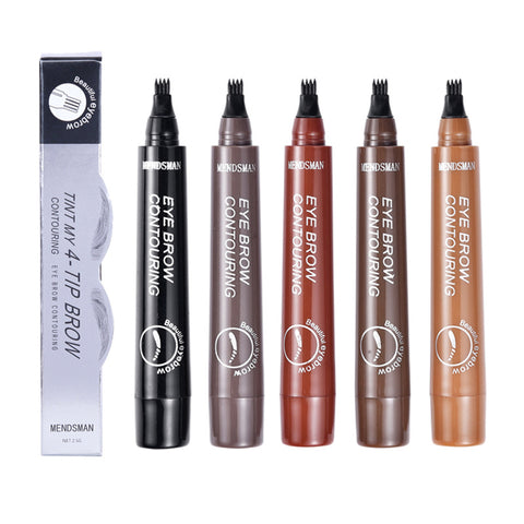 Long Lasting 5 Colors Sketch Liquid Eye Brow Pencil Waterproof Microblading Tattoo Fork Tip Eyebrow Pencil