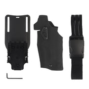 6354DO Left - handed Tactical Pistol Glock 17 Holster with X300U - A QLS Adapter, Leg Shroud, Drop, and MHA Leg Strap Kit