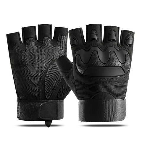 Tactical half-finger gloves men's soft shell protective microfiber special forces military fans sports cycling outdoor