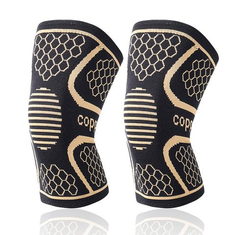 Sports knee pads moisture wicking deodorizing copper ion knee pads basketball hiking running copper fiber knee pads