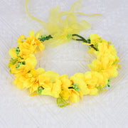 Super Immortal Simulation Rapeseed Flower Wreath Countryside Scenic Area Photo Headwear Fairy Girl Children's Hair Accessories Hair Hoop