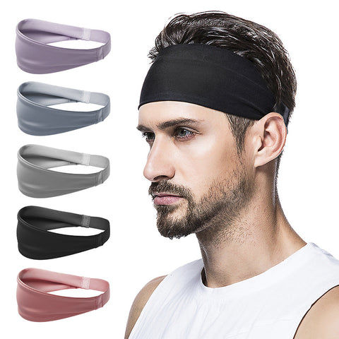 Headbands for sports, hairbands for basketball, outdoor cycling, men's and women's anti sweating, aerobic fitness, yoga, widened sweat absorbing headscarf