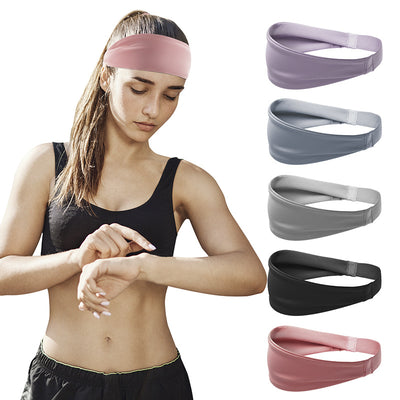 Headbands for sports, hairbands for basketball, outdoor cycling, men's and women's anti sweating, aerobic fitness, yoga, widened sweat absorbing headscarf