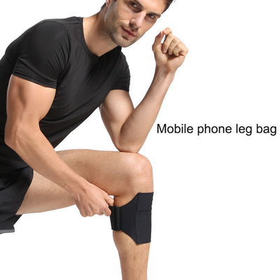 Adjustable size phone leg bag elastic magic lifting elastic band sports bag close fitting and non shaking one size fits all phone bag