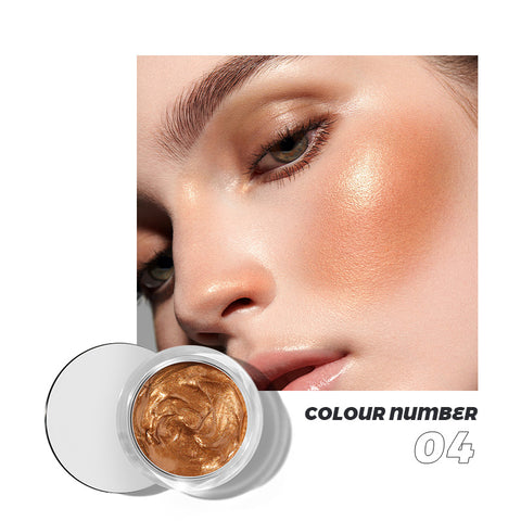 Pudaier 10-color liquid blush eyeshadow brightens lips and cheeks to contour naturally with fine glitter highlights