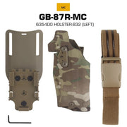 6354DO Left - handed Tactical Pistol Glock 17 Holster with X300U - A QLS Adapter, Leg Shroud, Drop, and MHA Leg Strap Kit