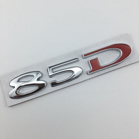 Suitable for Tesla MODEL3 S X Y 75D 85D 90D 100D displacement tail label metal car sticker