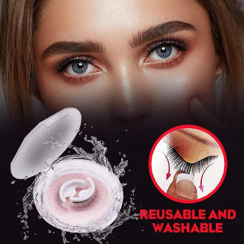 Reusable 3D Mink Lashes Natural False Eyelashes Self Adhesive Fake Glue Free Makeup Eyelash Extension Silk